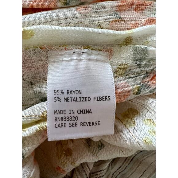 Cupcakes & Cashmere Floral Off the Shoulder Ruffle Resort Mini Dress S - Picture 8 of 9